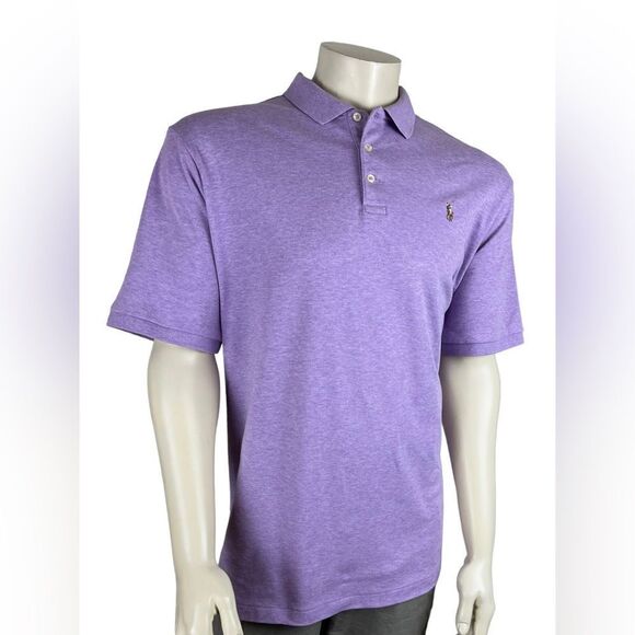 Polo by Ralph Lauren Men's S/S Classic Fit in Heather Purple Like New Size XL - Picture 4 of 7